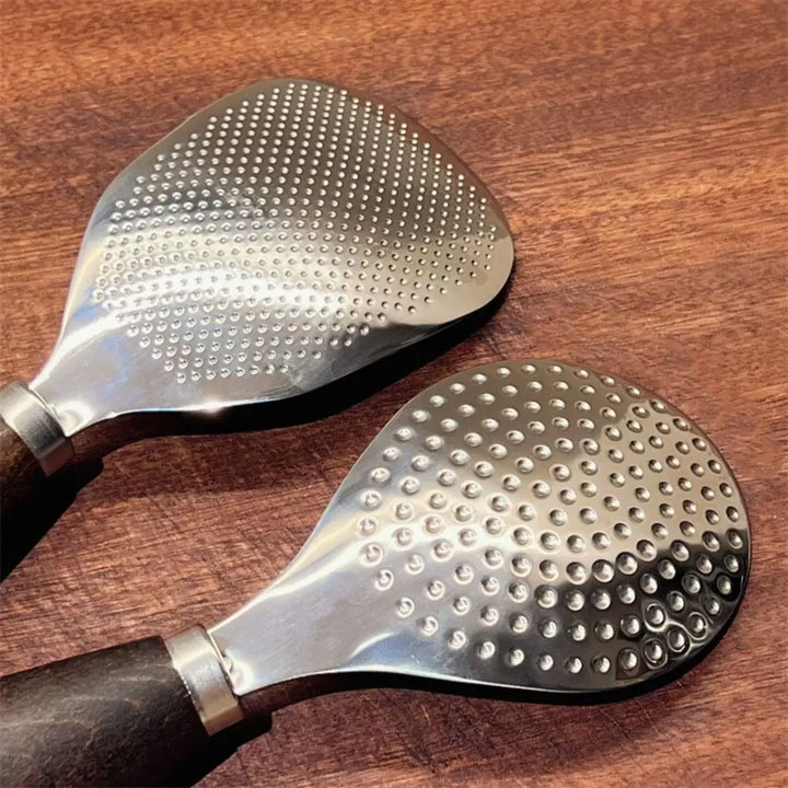 Rustfritt stål vertikal ris spade spatula trehåndtak ris skje | Luvikno