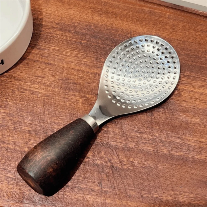 Rustfritt stål vertikal ris spade spatula trehåndtak ris skje | Luvikno