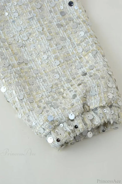 Luvik | Kaulus Paljetti Pitkähihaainen Takki