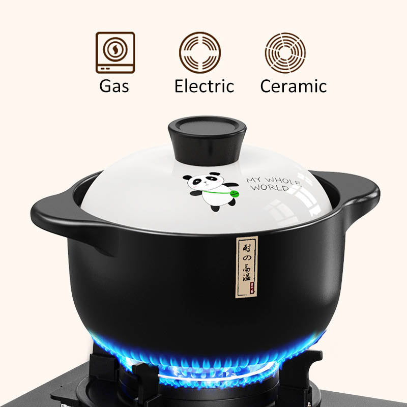 Stew Pot Casserole Keramisk Sauspan Temperatur Motstandsdyktig Koking Panne | Luvikno