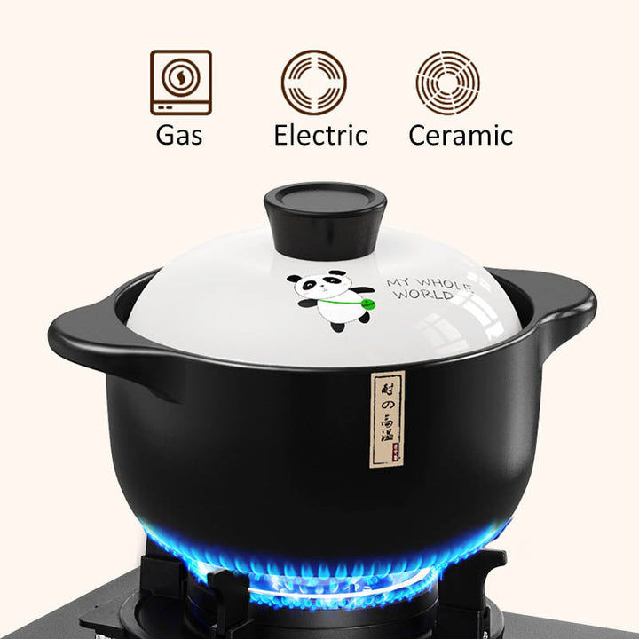 Stew Pot Casserole Keramisk Sauspan Temperatur Motstandsdyktig Koking Panne | Luvikno