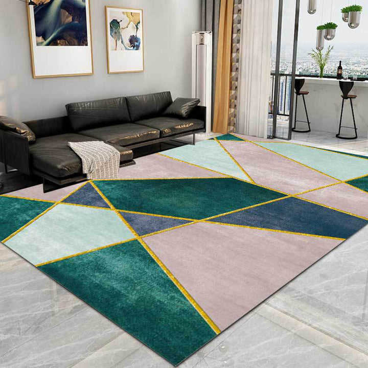 Teppe Moderne Geometrisk Polyester Vaskbar Sklisikker Luvikno