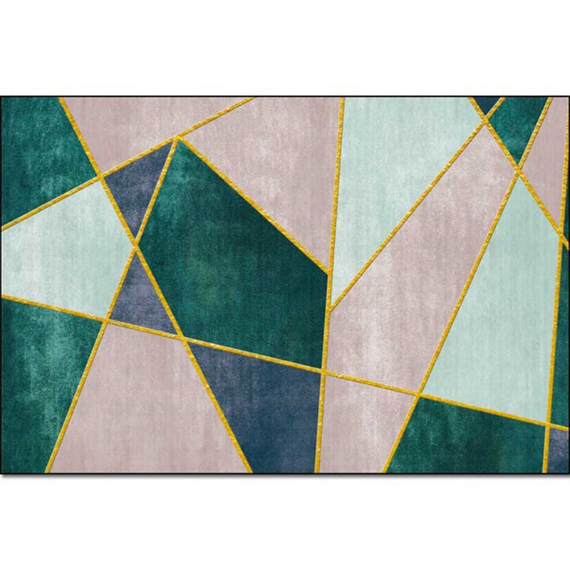 Teppe Moderne Geometrisk Polyester Vaskbar Sklisikker Luvikno