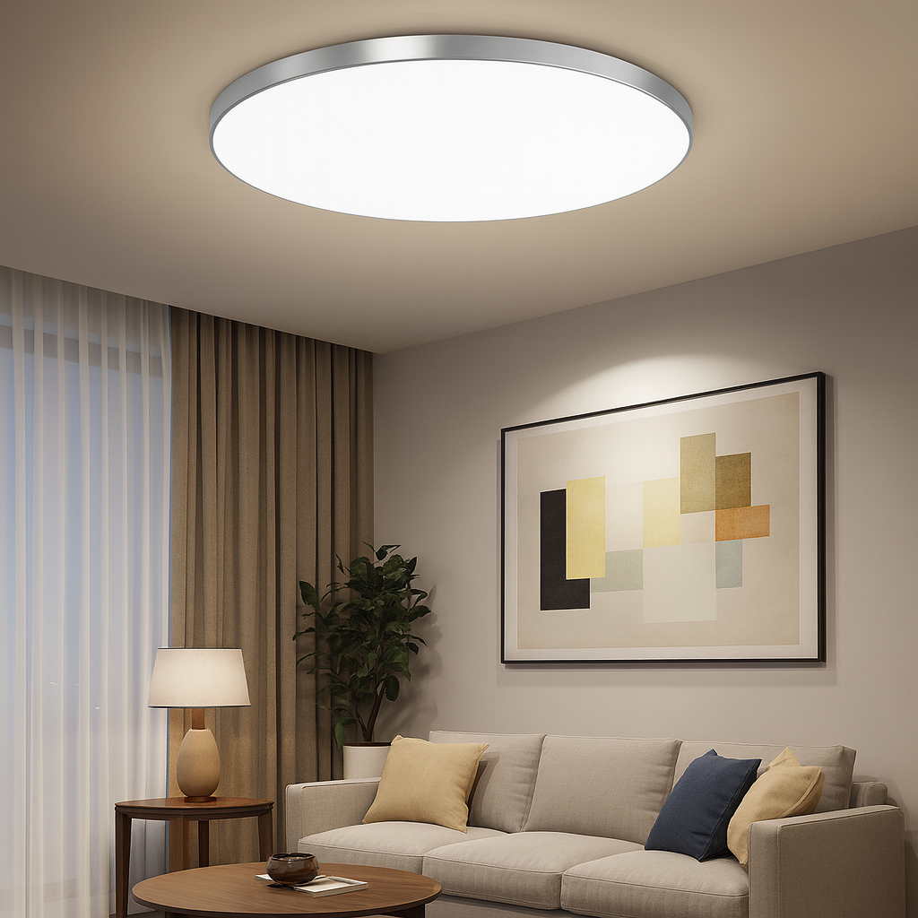 Flush Mount LED Taklampe Moderne Rund Luvikno