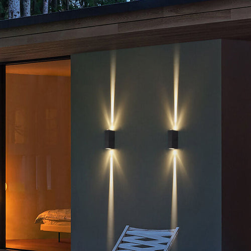 Vegglampe Moderne Svart Utendørs LED Armatur Luvikno