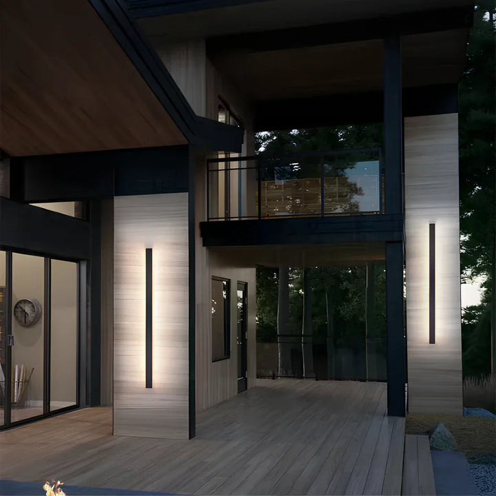 Utendørs Vegglampe Svart Aluminium LED Armatur Luvikno