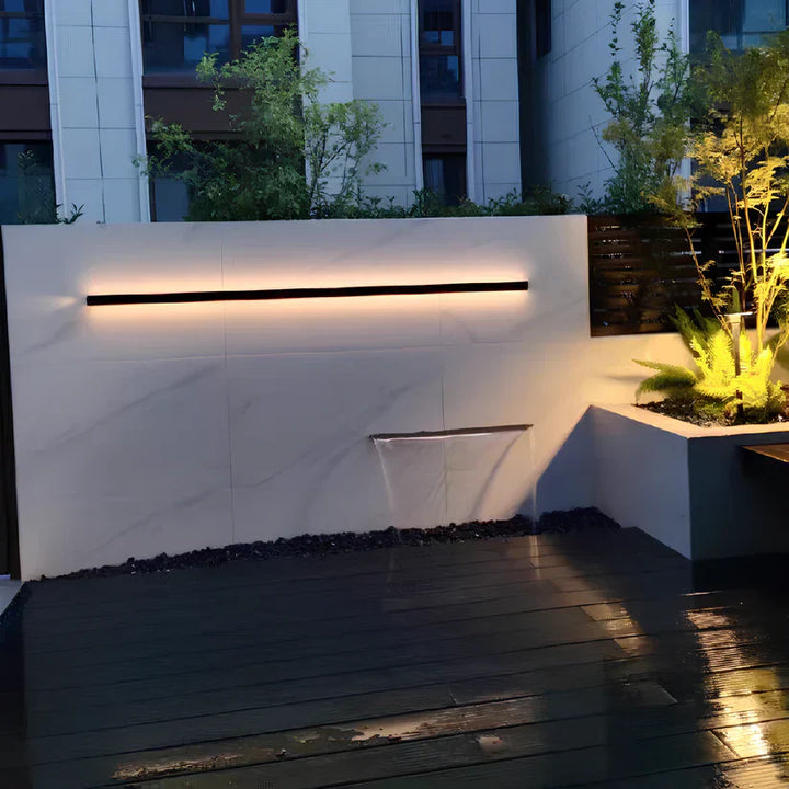 Utendørs Vegglampe Svart Aluminium LED Armatur Luvikno
