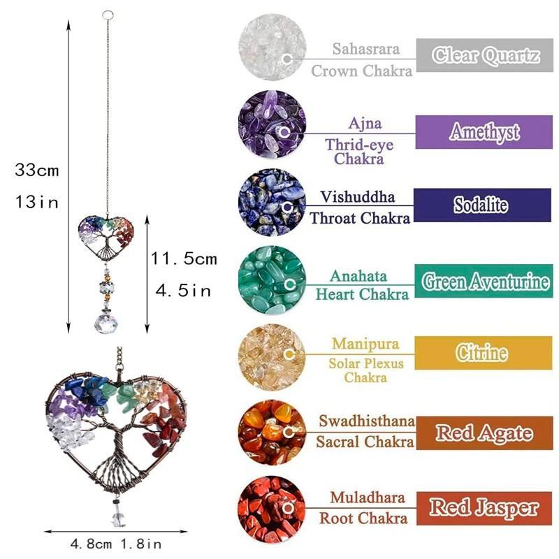 Crystal Wind Chime Tree Of Life Suncatcher | Luvikno
