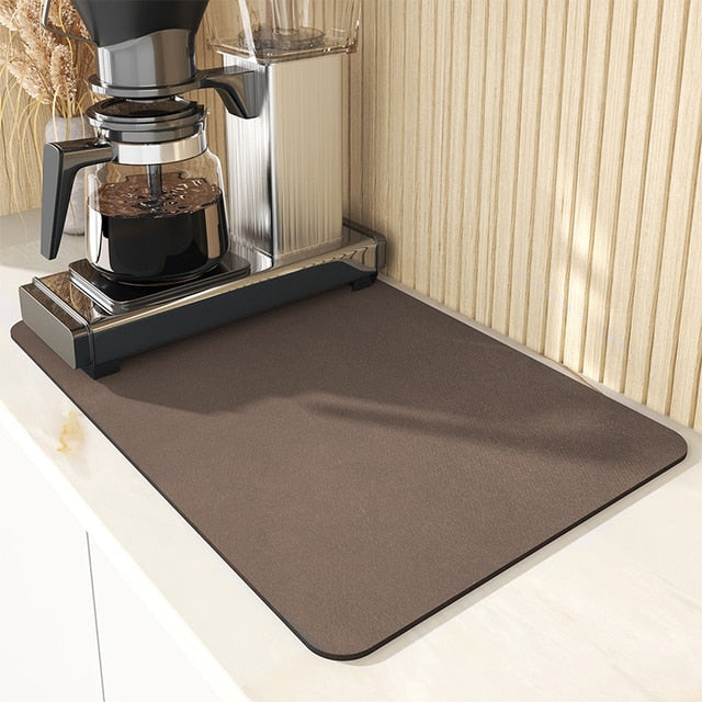 Super Absorbent Dreneringsmat Kjøkken Baderom Blandebatteri Absorberende Matte | Luvikno