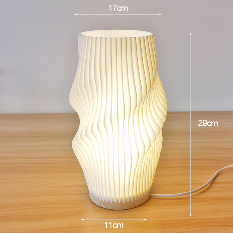 Luvikno | Frenchlight Bordlampe - Elegant Plisserte Bordlampe i Fransk Krem for Atmosfæriske Rom