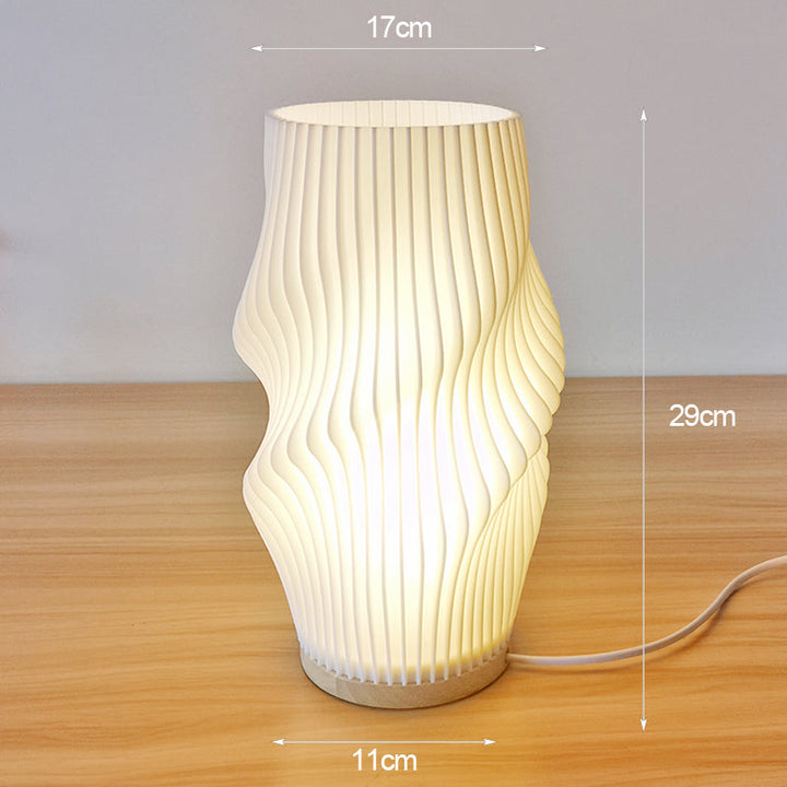 Luvikno | Frenchlight Bordlampe - Elegant Plisserte Bordlampe i Fransk Krem for Atmosfæriske Rom