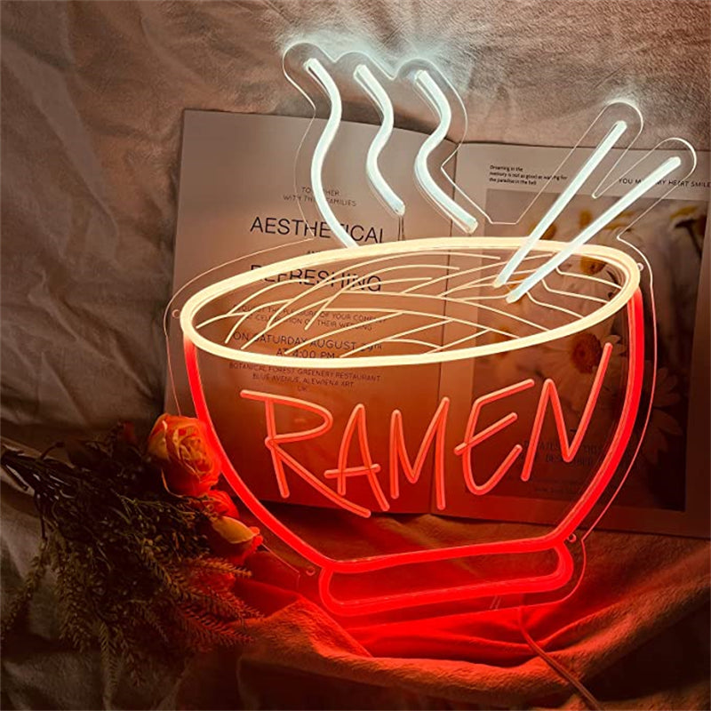 Ramen Neon Lys Skilt Luvikno