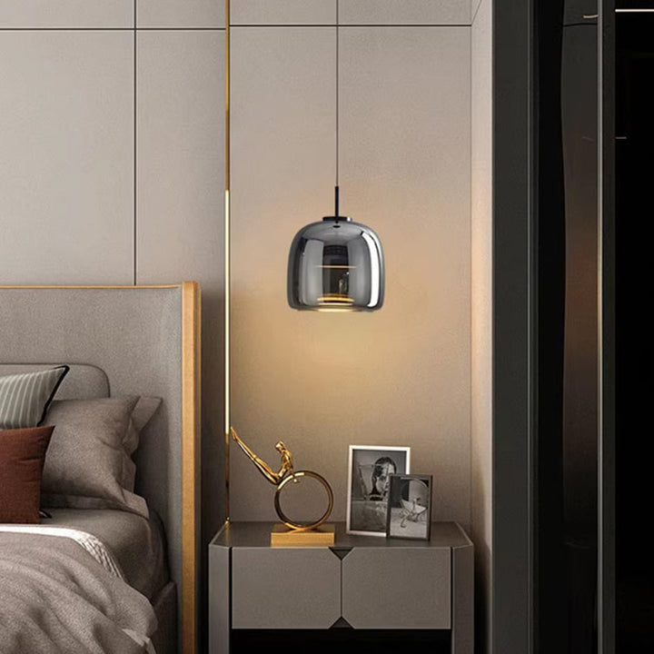 Luvikno | MidnightShine Lampe - Moderne Svart Glass Design Pendellampe
