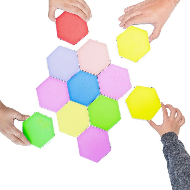 Luvikno | Interaktive heksagonale LED-paneler med RGB fargekontroll og musikksynkronisering