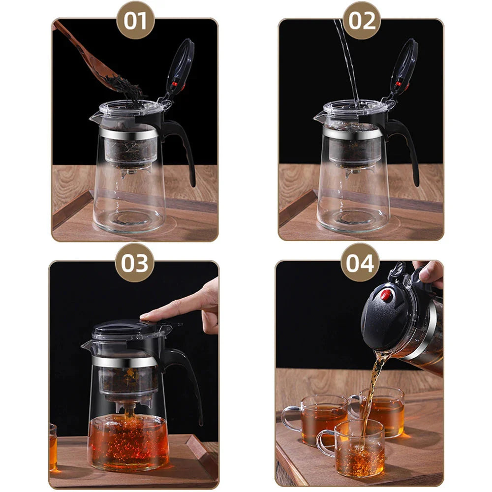 Tekanne for te med infuser glasskettle varmebestandig tekanne | Luvikno