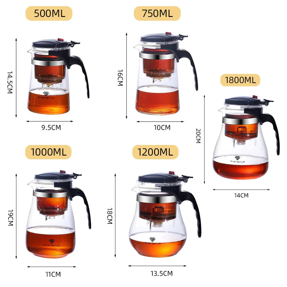 Tekanne for te med infuser glasskettle varmebestandig tekanne | Luvikno