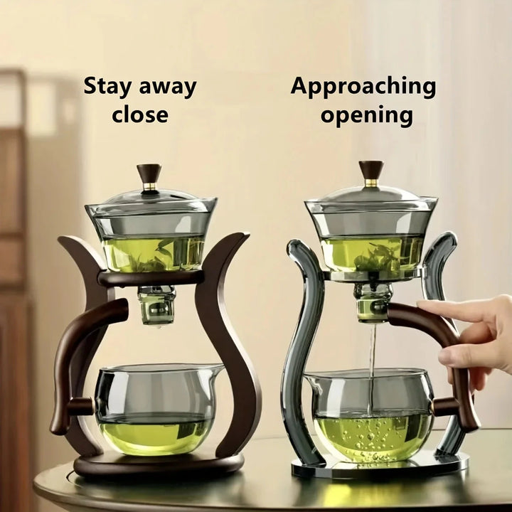 Teaset Semi-Automatisk Tekanne med Infuser Magnetbryter Glassvarer | Luvikno