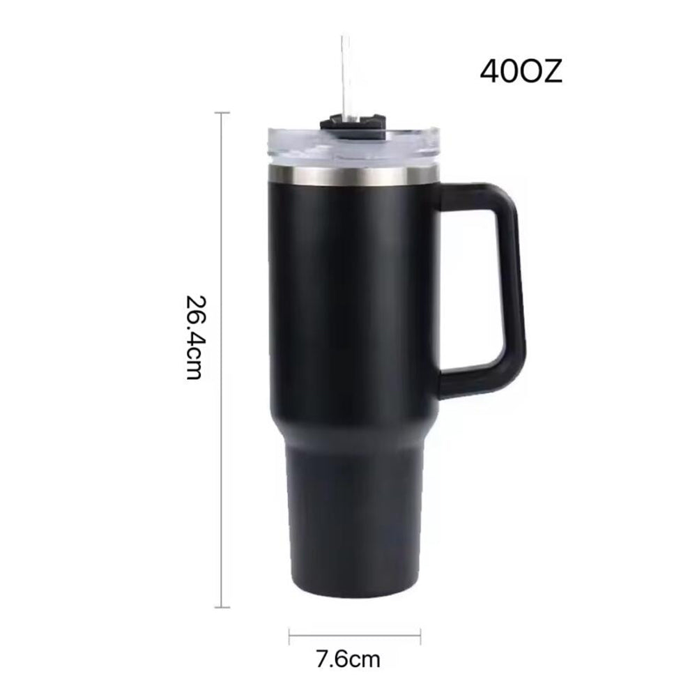 Tumbler Termokopp 1200 ml med håndtak, lokk og sugerør | Luvikno