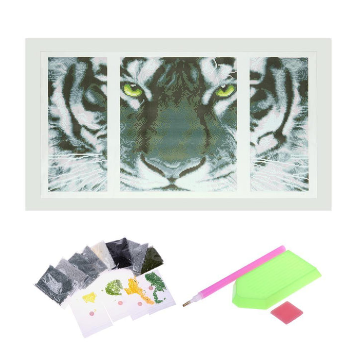 Black and White Tiger - GemPaint Kit | Luvikno