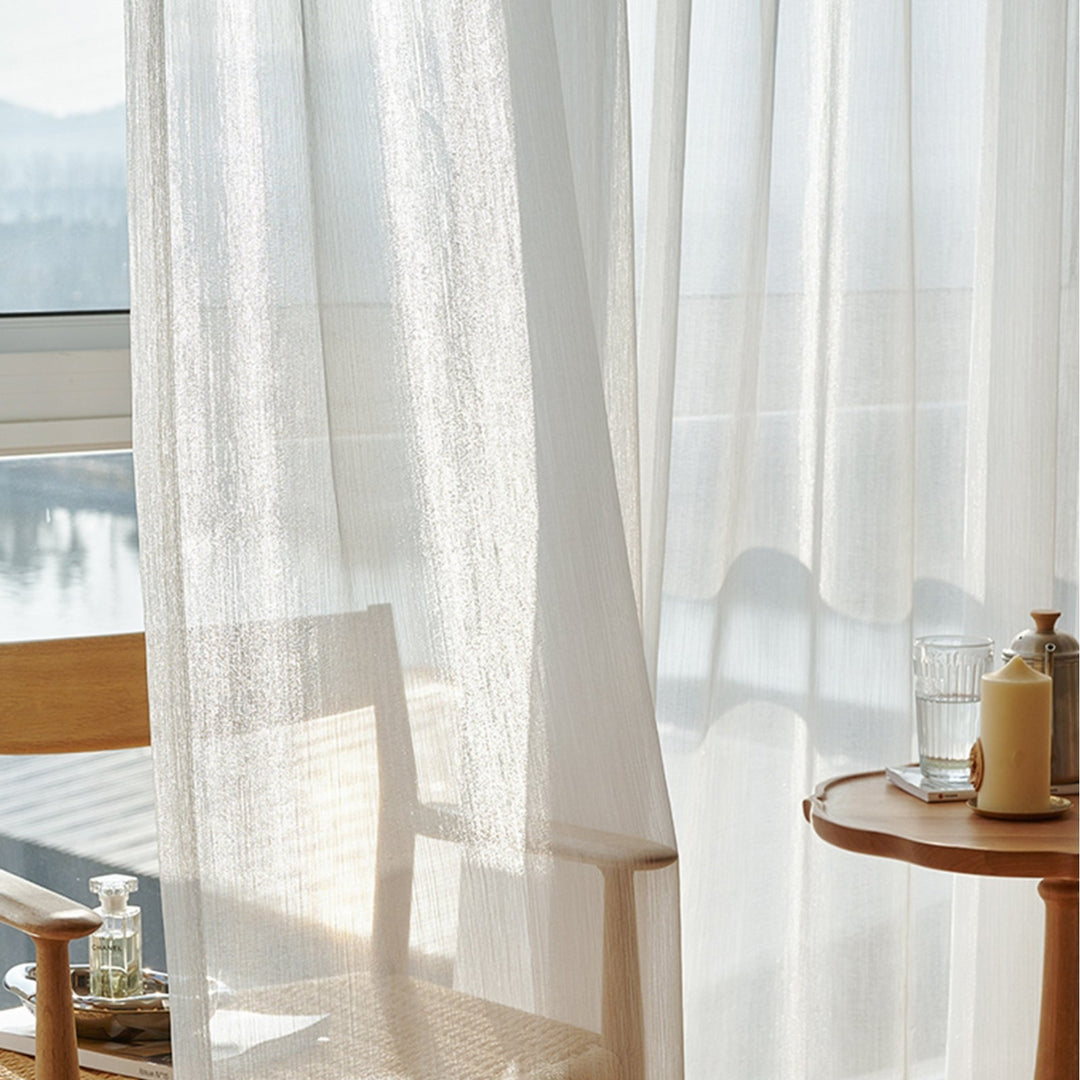 Transparente Linse Gardiner, Lyse og Moderne for Stue | Luvikno