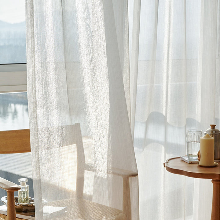 Transparente Linse Gardiner, Lyse og Moderne for Stue | Luvikno
