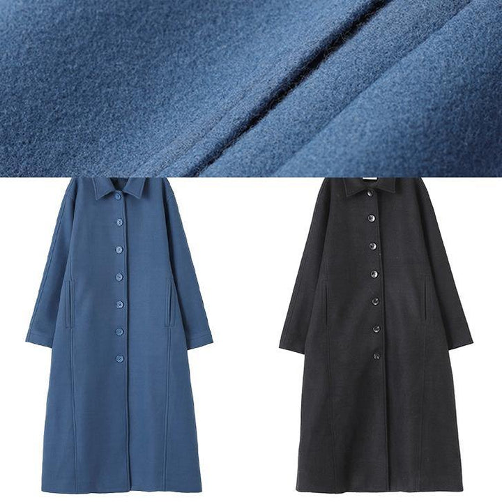 Luvik | Kvinne lang belted ullkåpe oversized skåret jakke