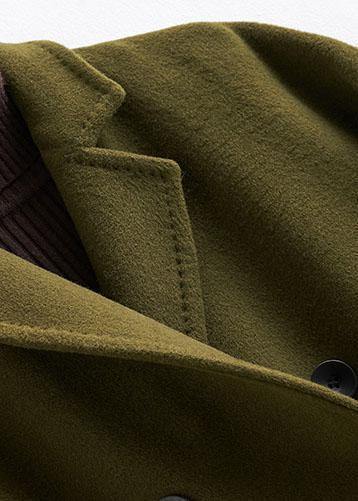 Luvik | Stilig plus-size lang jakke med dobbeltknappet lukking for kvinner med revers