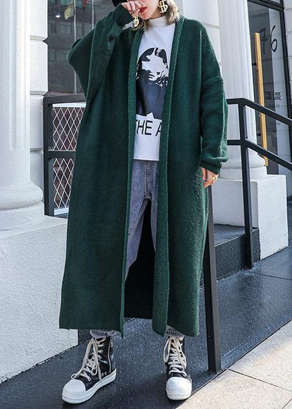 Luvik | Isot Koko Talvivaatteet musta-vihreä paksut villakangastakit