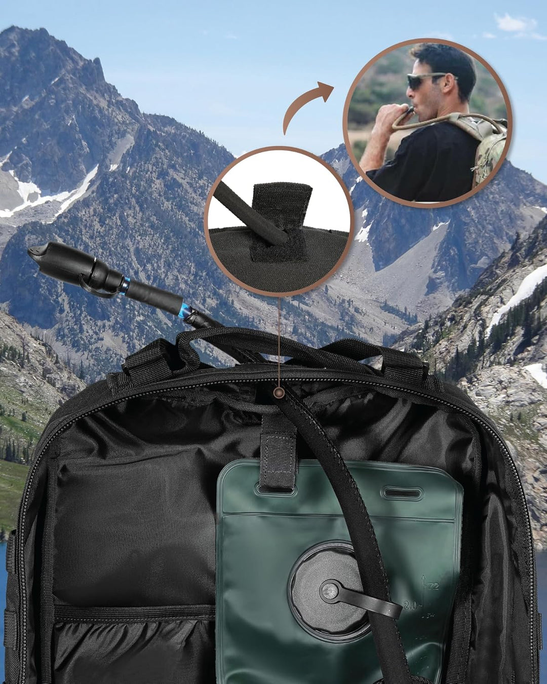 35L Utendørs Taktisk Ryggsekk med Molle System og Laptop Oppbevaring | Luvikno