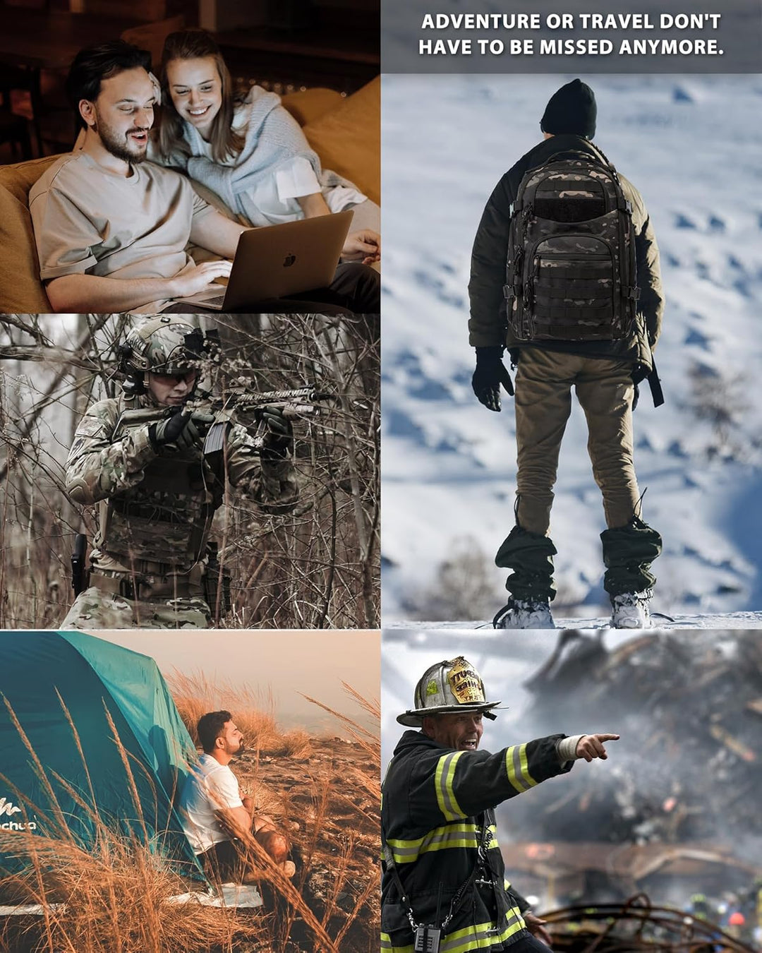 35L Utendørs Taktisk Ryggsekk med Molle System og Laptop Oppbevaring | Luvikno