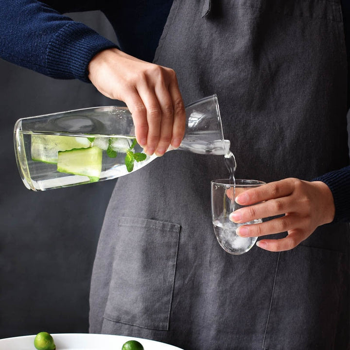 Transparent Glass Cup Creative Glass Heat-Resistant Cold Water Jug | Luvikno