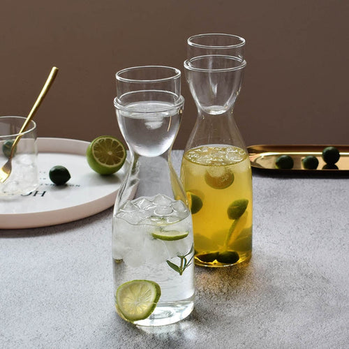 Transparent Glass Cup Creative Glass Heat-Resistant Cold Water Jug | Luvikno
