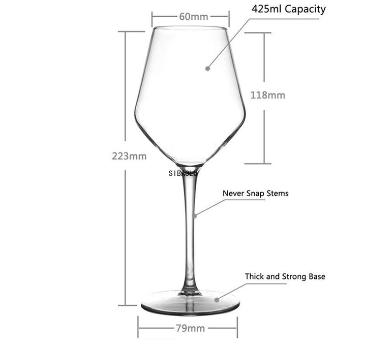 Transparent Bruddfrie Silikon Plast Vin Glass Goblet Kopper | Luvikno