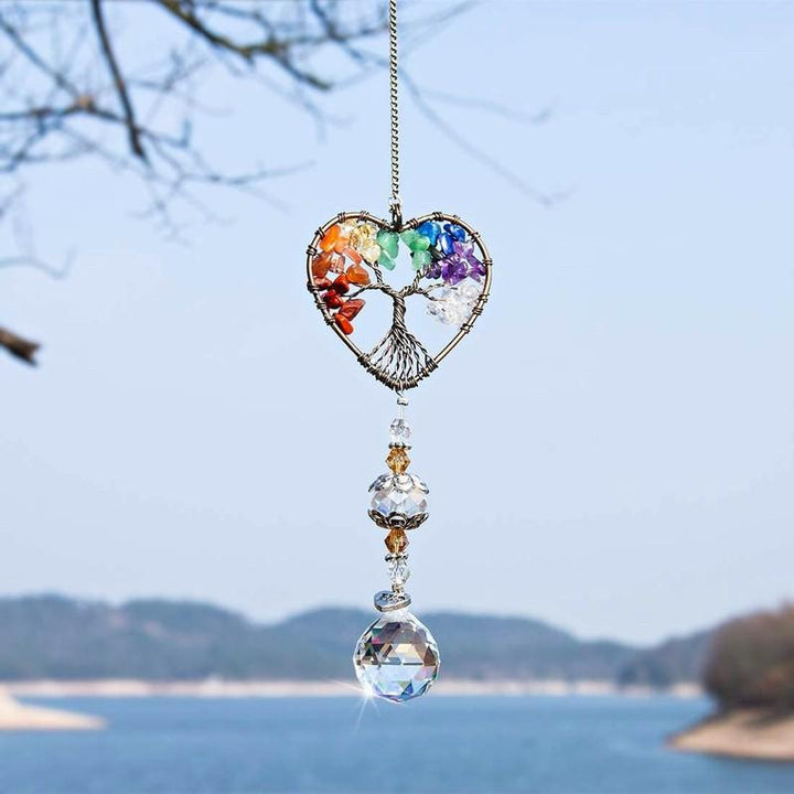 Crystal Wind Chime Tree Of Life Suncatcher | Luvikno