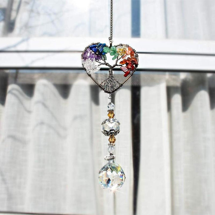 Crystal Wind Chime Tree Of Life Suncatcher | Luvikno