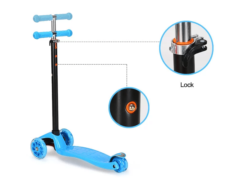 Roller 3 hjul med LED-lys (Blå eller Rosa) | Luvikno