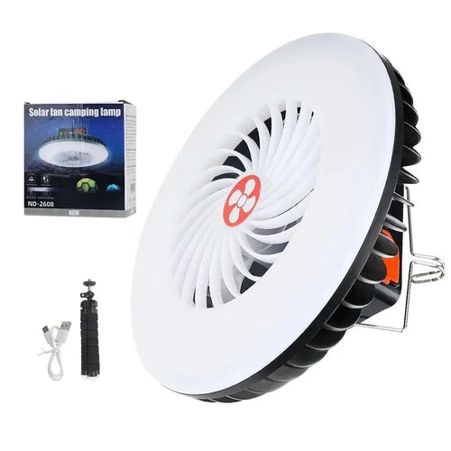 Multifunksjonelt Campingverktøy - TYPE-C/solenergidrevet ladning LED campinglys vifte | Luvikno