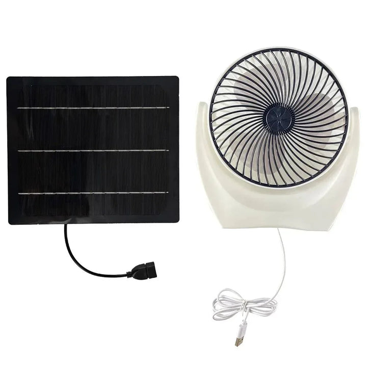 Solcelldrevet campingvifte med USB - Bærbar solvifte for utendørs camping, fotturer, fiske, reise | Luvikno