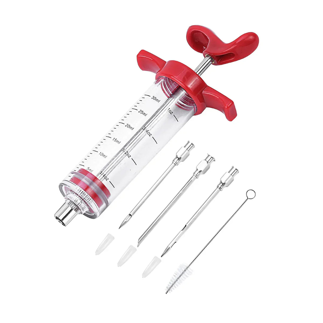 Turkey Meat Injector Sprøyte med 3 Marinade Sprøyte Needles | Luvikno