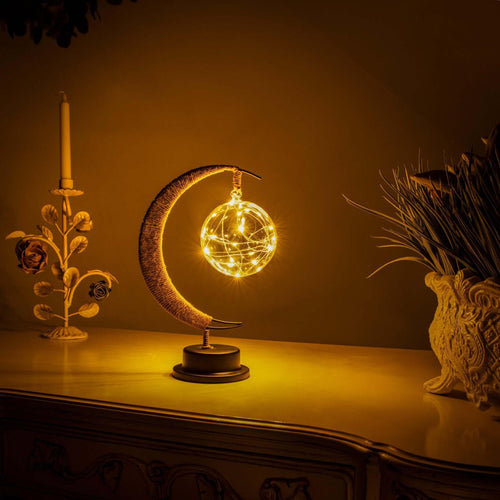 Bordlampe LED Måneskinn for Soverom Luvikno