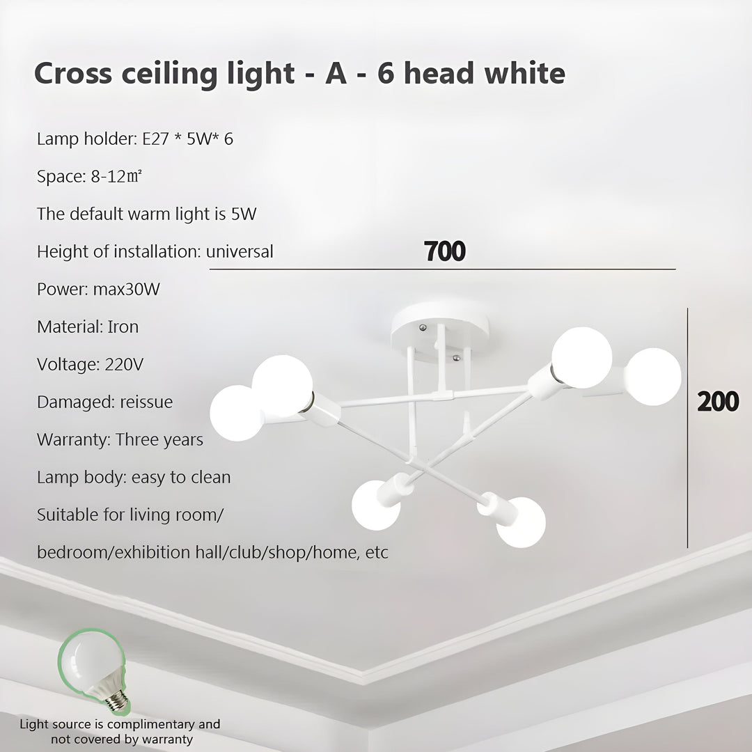 Kreativ LED Henge Lampe – Vintage Antikk Gull Kandelaber for Stue & Spisestue | Luvikno