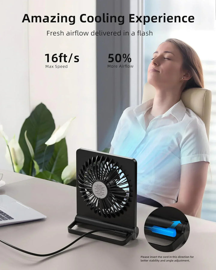 Ultra Quiet USB Skrivebordsvifte - Kraftig - Kompakt - Energieffektiv | Luvikno