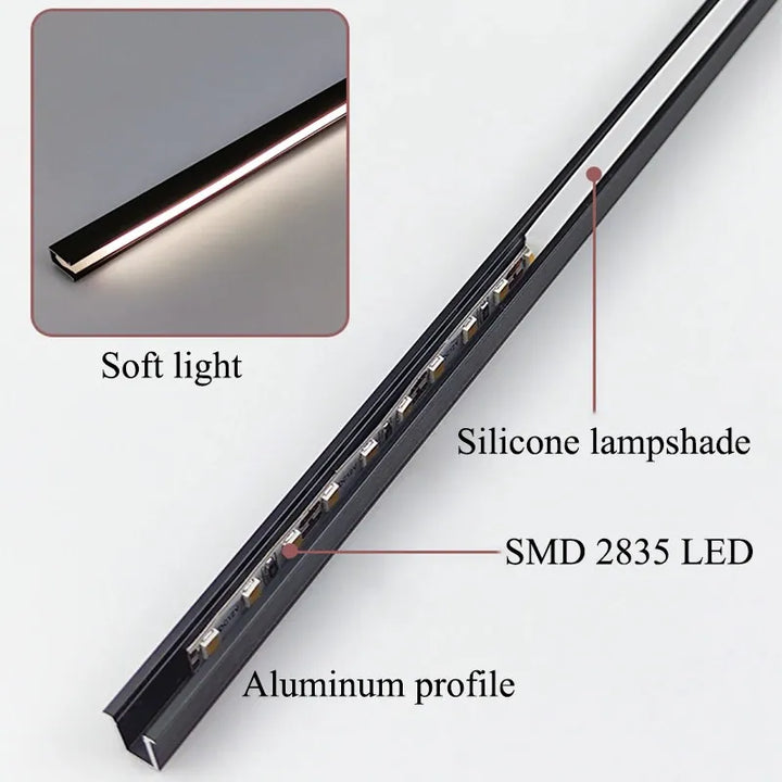Luvikno | LED Lyslist Under Skap | Ultra Tynn | DC12V, 10W/m | Klippbar & Fargetemperatur Valg