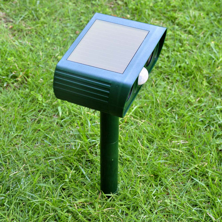 Luvikno | AviGuard Luxe Solar Ultrasound Deterrent | Effektiv avskrekking av fugler og dyr for rolige utendørsområder