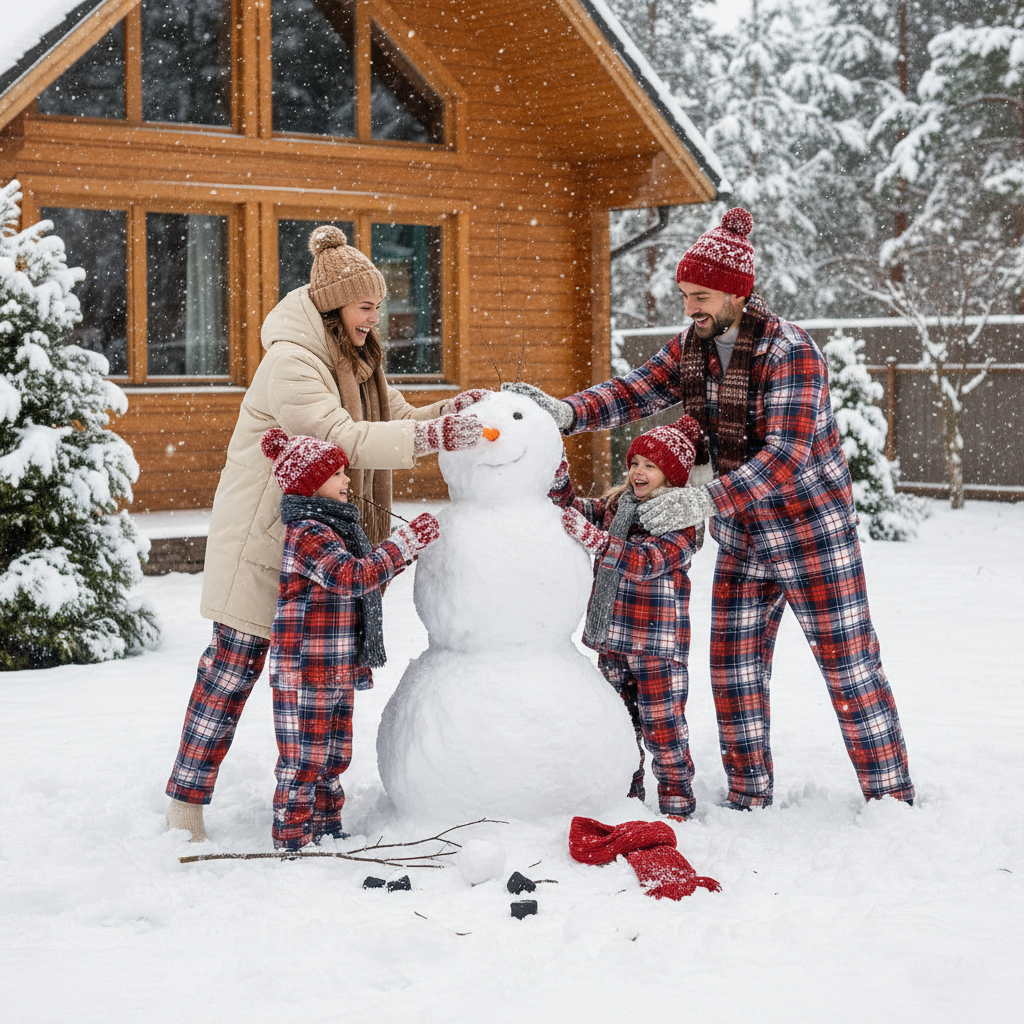 Luvik | Mukavat Ruudulliset Napit Edessä Yöasu Setit Jouluksi