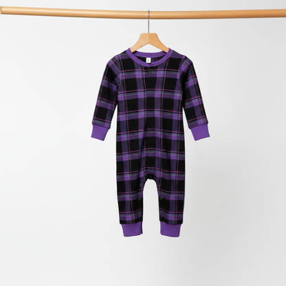 Luvik | Joulu Purppura Ruudulliset Napitus-Edessä Pyjamat Perhe Pyjama Setit