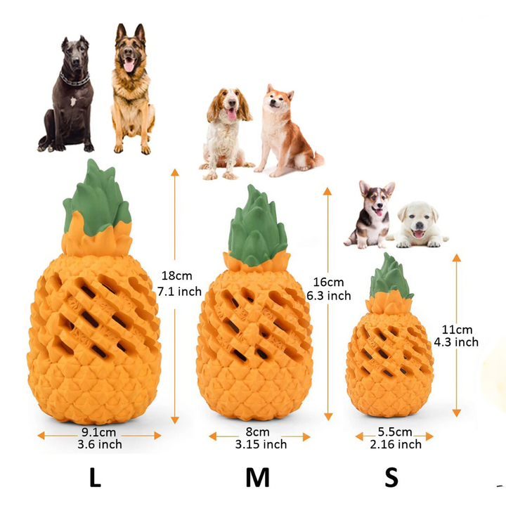 Indestructible Ananas Tyggleketøy for Hunder Luvikno