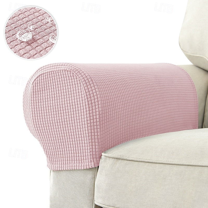 Luvikno | Stretch Armlene Dekks – Spandex Dekks for Stoler & Lenestoler, Sett med 2, Bordeaux