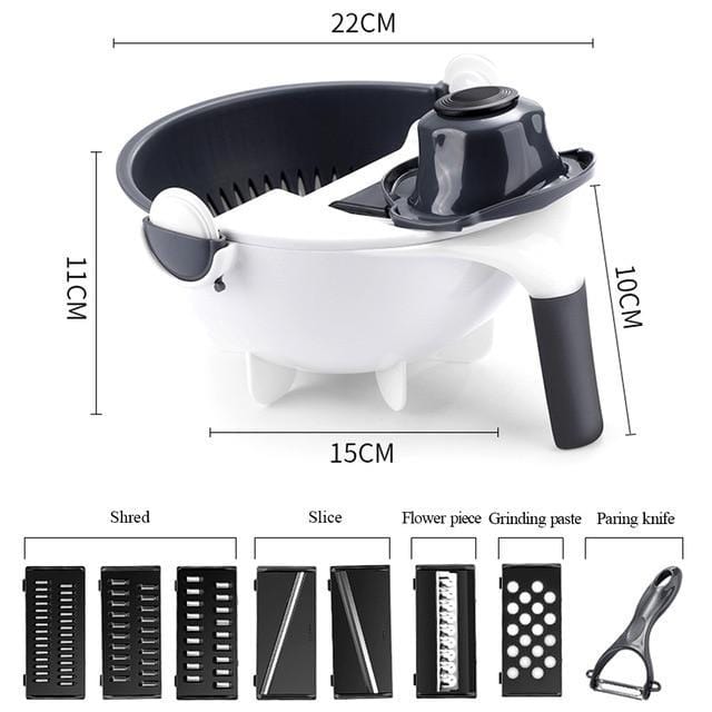Cut N' Drain Veggie Slicing Bowl | Luvikno