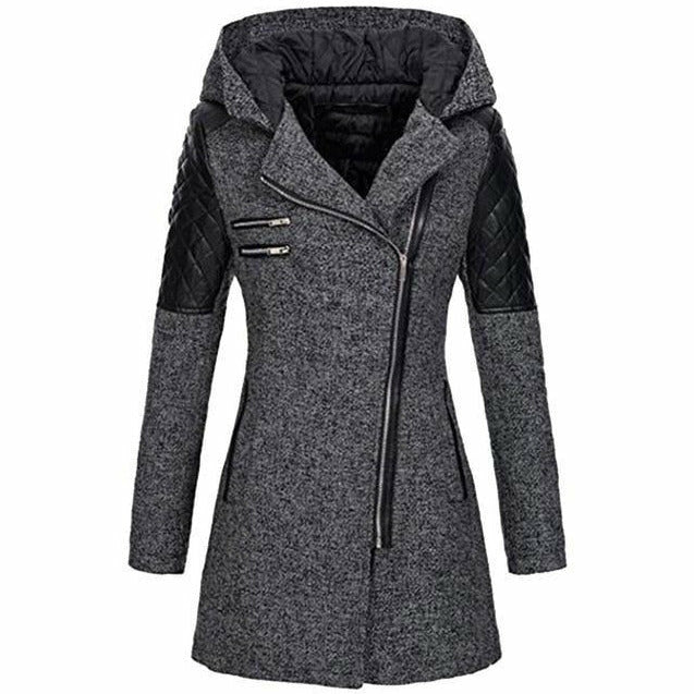 Luvik | Lyhyt takki hupulla ja vetoketjulla